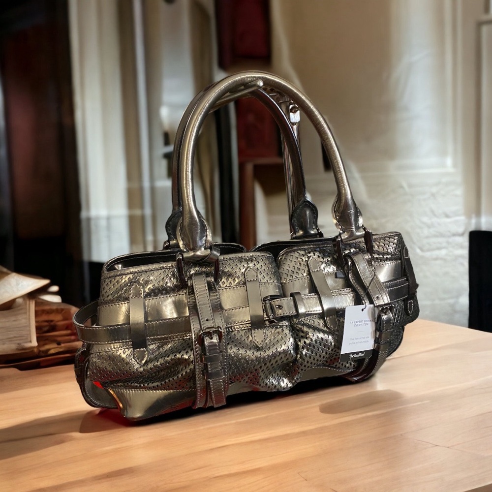 Metallic Burberry Tote Bag